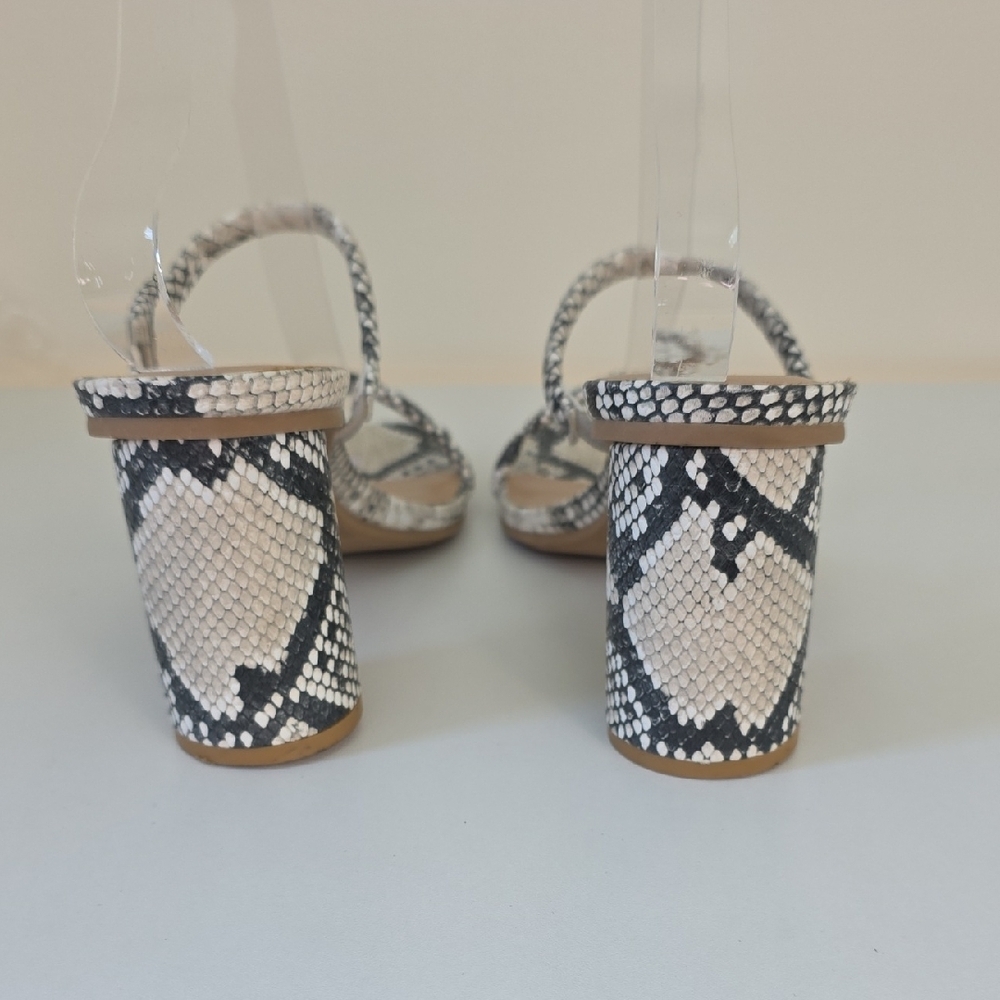 a new day Black and White Snakeskin Design Heels.  Size 9 - Picture 5 of 12